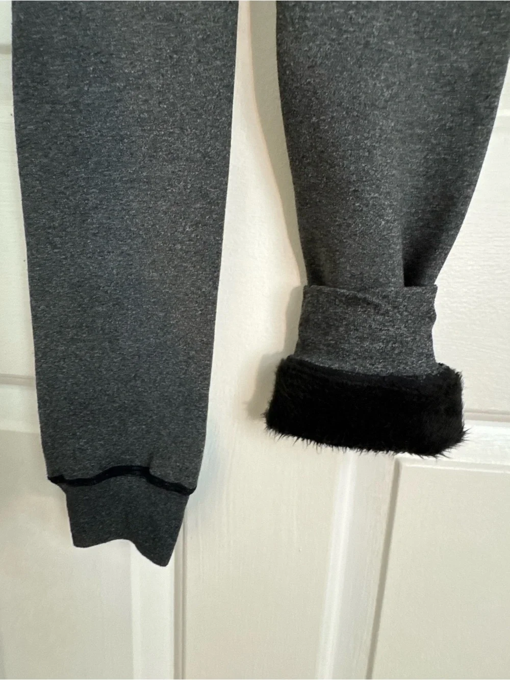 a new day Charcoal Gray Fold-Over Waist Knit Leggings